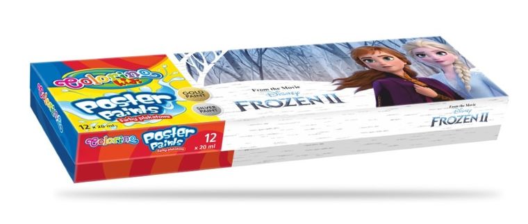 Colorino, Kraina Lodu, farby plakatowe, 12 kolorów