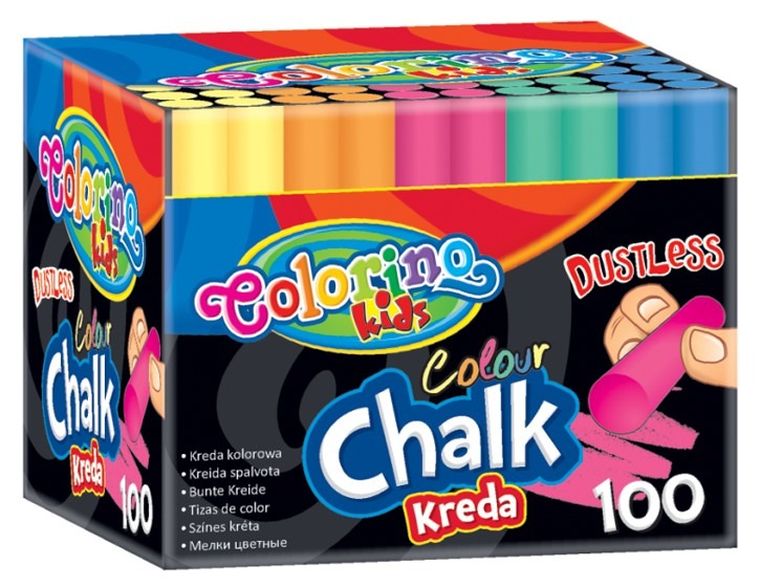 Colorino, Kreda kolorowa bezpyłowa, 100 szt.