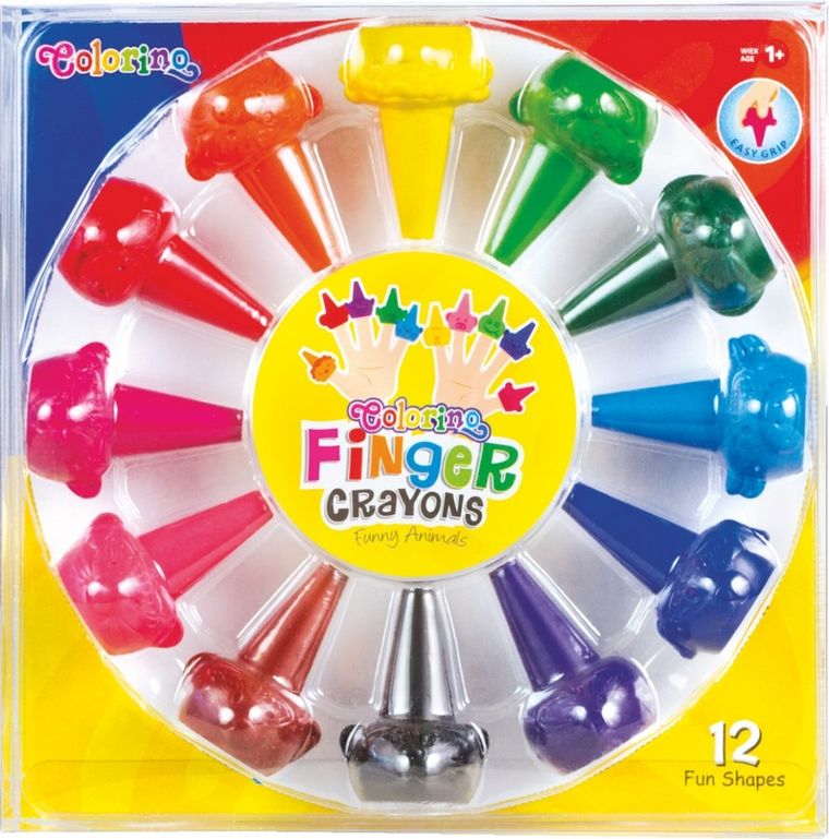 Colorino, kredki świecowe, zwierzątka, 12 kolorów