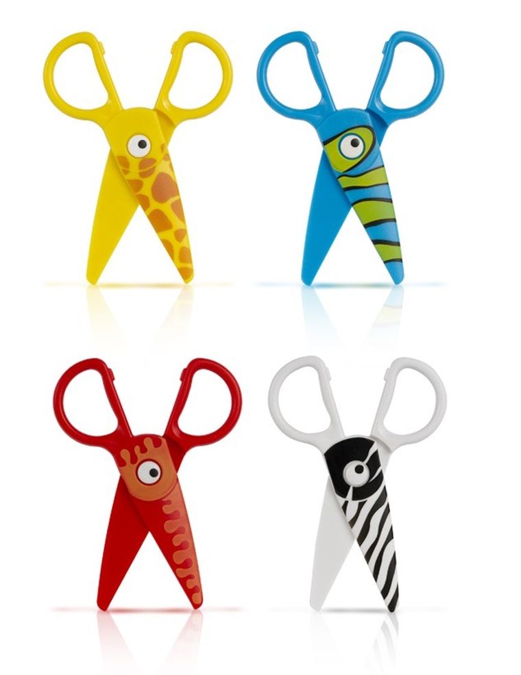 Colorino, nożyczki plastikowe z oczkiem, 12,5 cm
