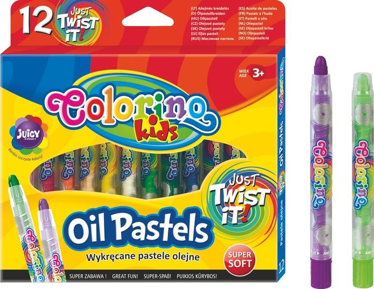 Colorino, pastele olejne wykręcane, 12 kolorów