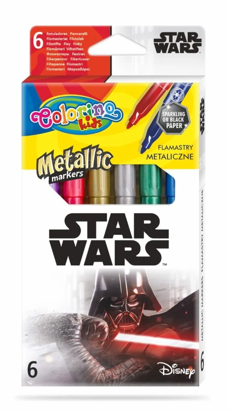 Colorino, Star Wars, flamastry metaliczne, 6 kolorów
