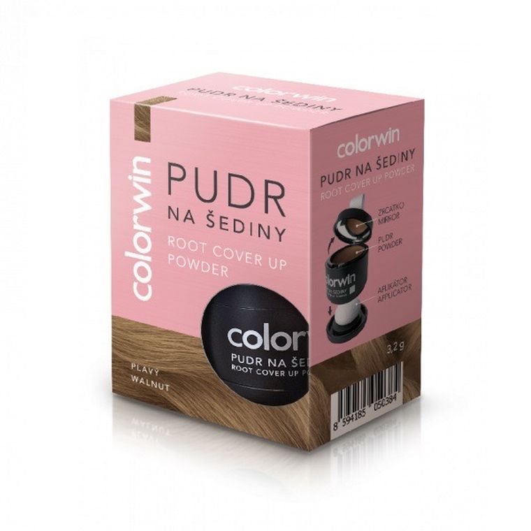 Colorwin, puder kryjący odrost i zwiększający objętość włosów, Orzechowy, 3.2g
