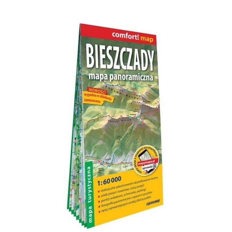 Comfort! map. Bieszczady. Mapa panoramiczna