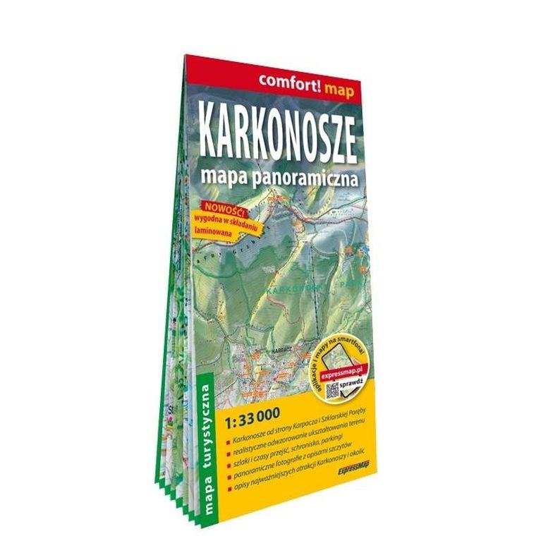 Comfort map Karkonosze. Mapa panoramiczna 1:33 000