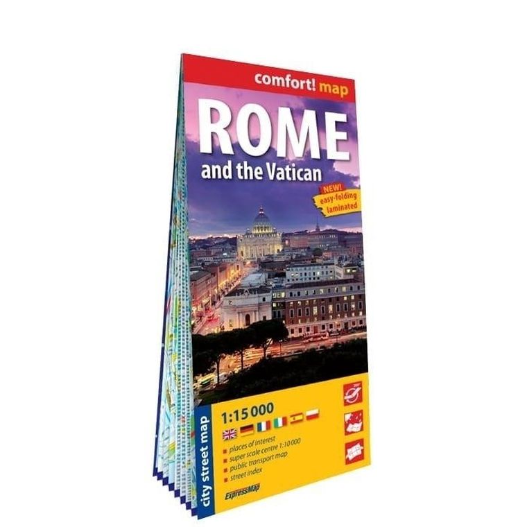 Comfort!map Rome and the Varican 1:15 000. 2025