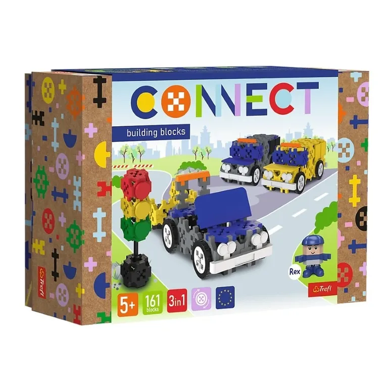 Connect, 3w1, Pojazdy uprzywilejowane, klocki konstrukcyjne, 161 elementów, 61974