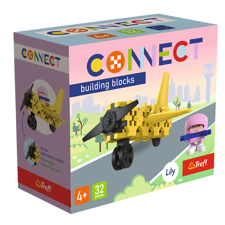 Connect, Mini Set, Mini Airplane, klocki konstrukcyjne, 32 elementy, 62042