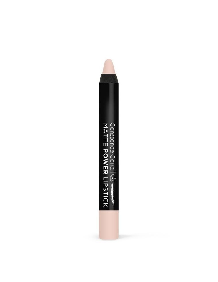Constance Carroll, Matte Power Lipstick, pomadka matowa w kredce nr 08 Apricot Nude