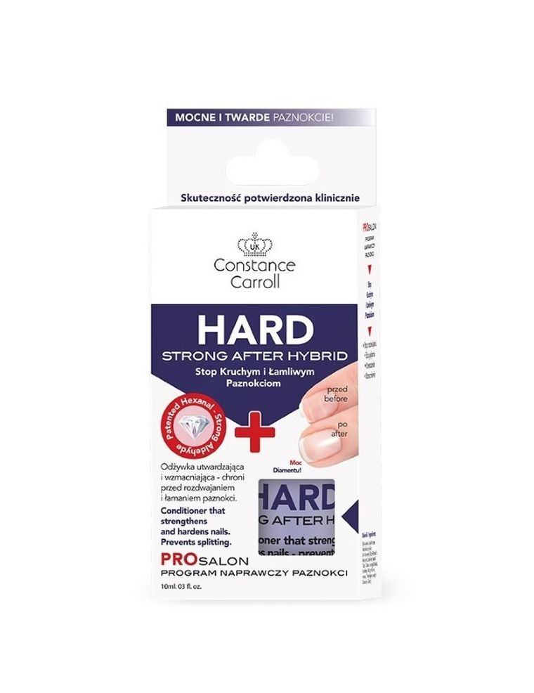 Constance Carroll, Nail Care, odżywka do paznokci, Hard Strong After Hybrid, 10 ml