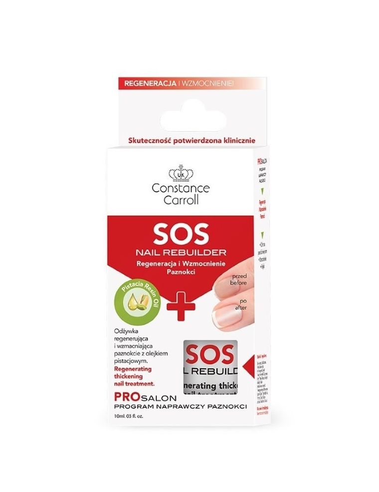 Constance Carroll, Nail Care, odżywka do paznokci, SOS Nail Rebuilder, 10 ml