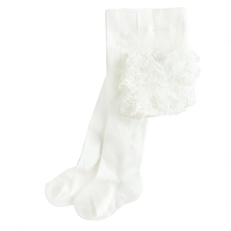 Cool Club, Antypoślizgowe rajstopy dziewczęce, białe