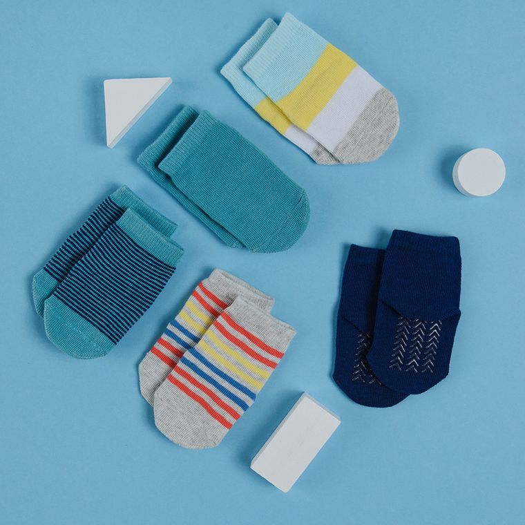 Cool Club, Antypoślizgowe skarpetki chłopięce, mix, zestaw, 5 szt.