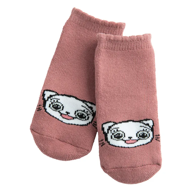 Cool Club, Antypoślizgowe skarpetki dziewczęce, różowe, Kicia Kocia