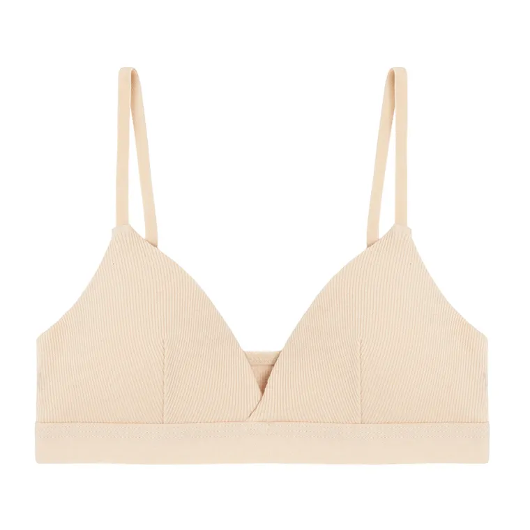 Cool Club, Biustonosz dziewczęcy, prążkowany, beżowy