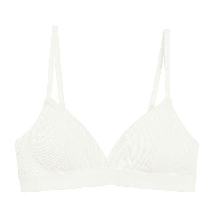 Cool Club, Biustonosz dziewczęcy, prążkowany, biały