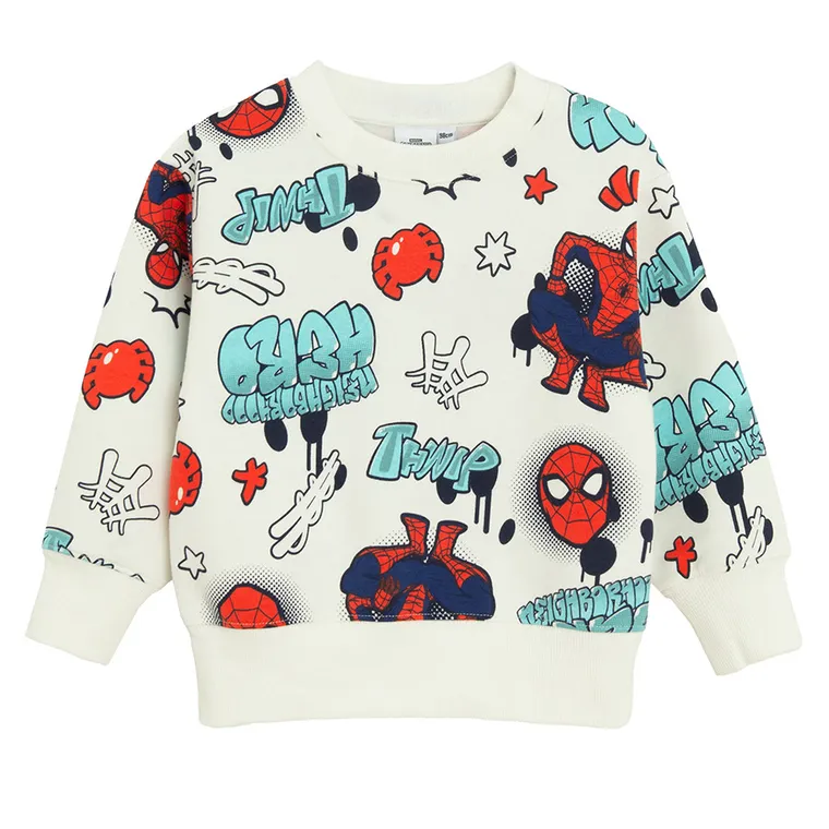 Cool Club, Bluza chłopięca, biała, Spider-Man