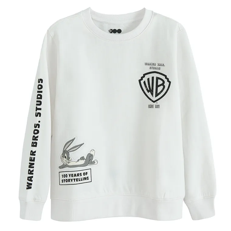 Cool Club, Bluza chłopięca, biała, Warner Bros
