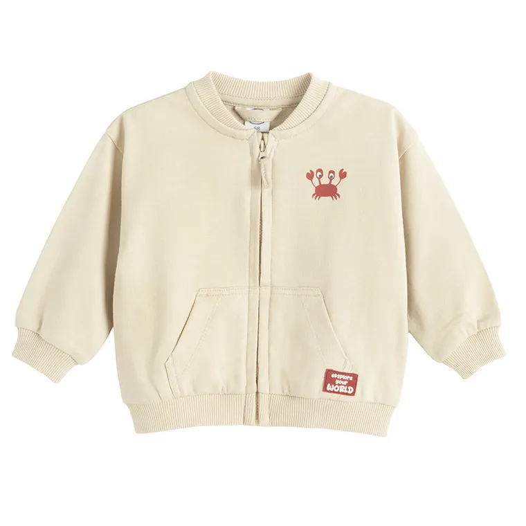 Cool Club, Bluza chłopięca, rozpinana, beżowa
