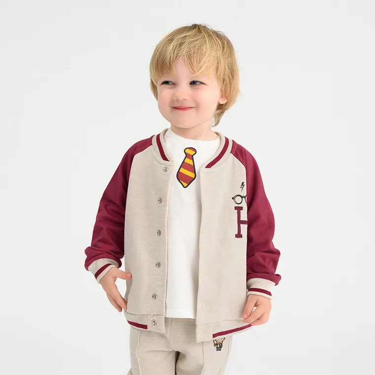Cool Club, Bluza chłopięca, rozpinana, beżowa, Harry Potter