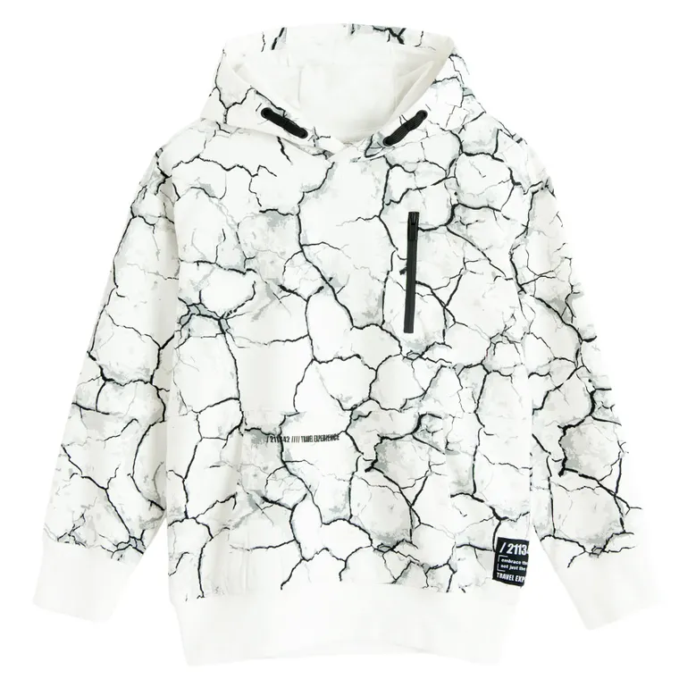 Cool Club, Bluza chłopięca z kapturem, biała