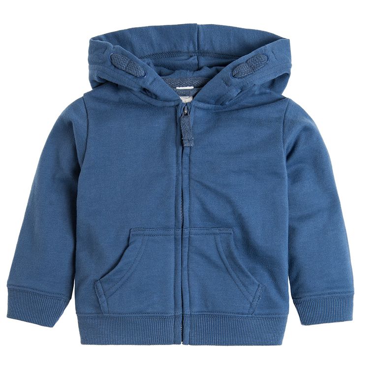 Cool Club, Bluza chłopięca z kapturem, rozpinana, ciemny niebieski
