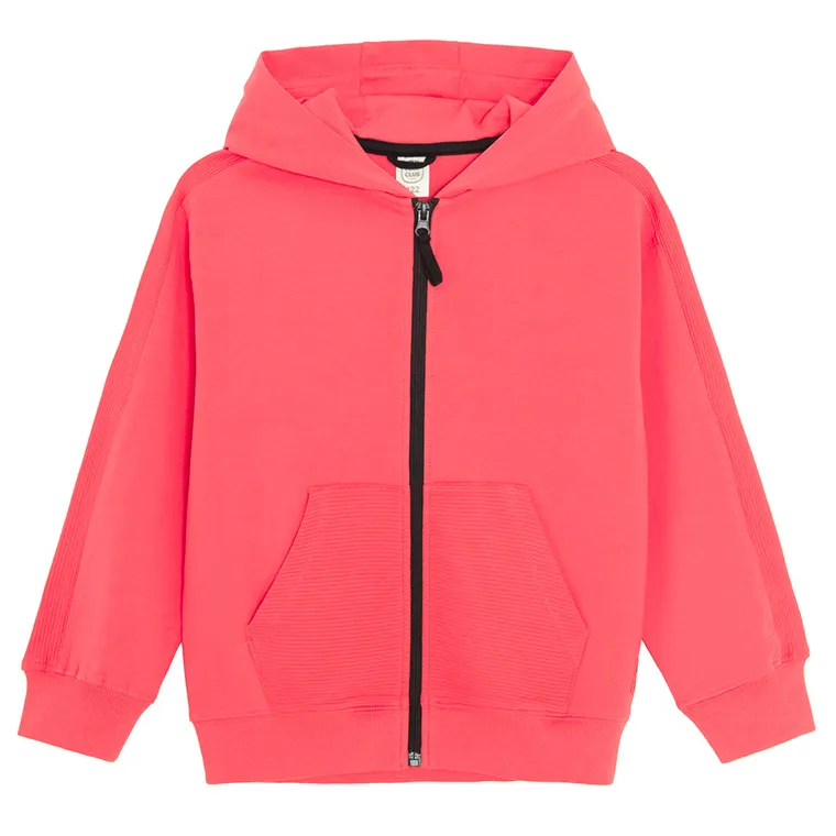 Cool Club, Bluza chłopięca z kapturem, rozpinana, czerwona