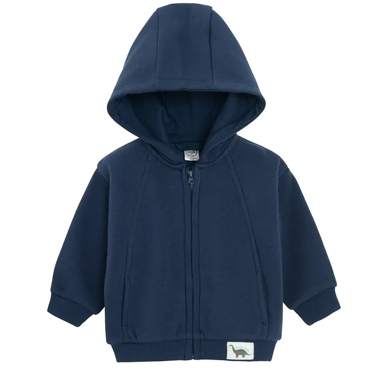 Cool Club, Bluza chłopięca z kapturem, rozpinana, granatowa
