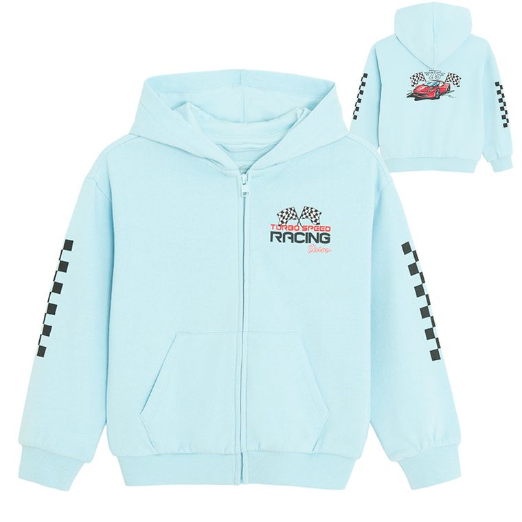 Cool Club, Bluza chłopięca z kapturem, rozpinana, ocieplana, niebieska