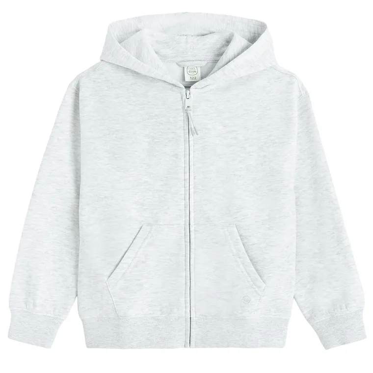 Cool Club, Bluza chłopięca z kapturem, rozpinana, ocieplana, szara