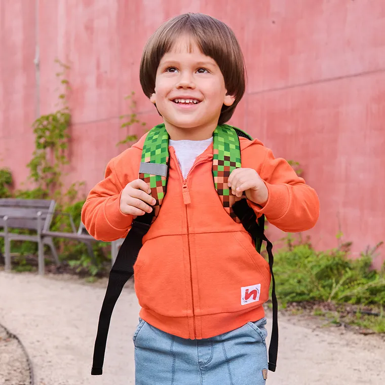 Cool Club, Bluza chłopięca z kapturem, rozpinana, pomarańczowa