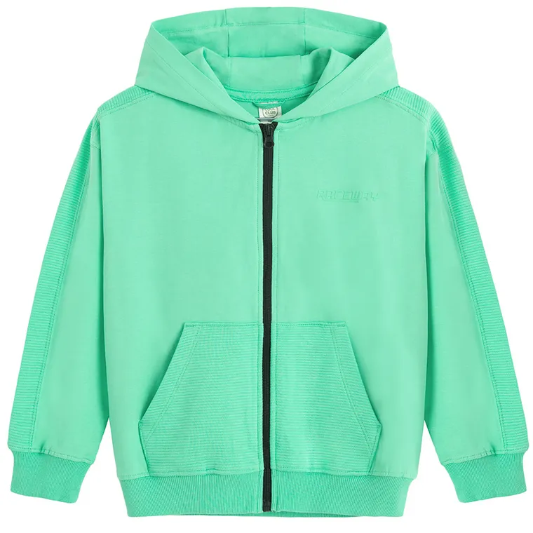 Cool Club, Bluza chłopięca z kapturem, rozpinana, zielona