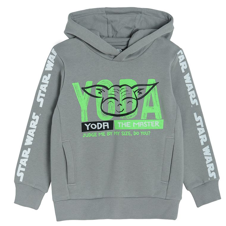 Cool Club, Bluza chłopięca z kapturem, szara, Star Wars