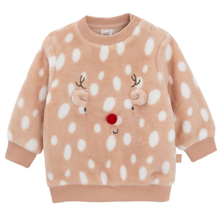 Cool Club, Bluza dziewczęca, beżowa