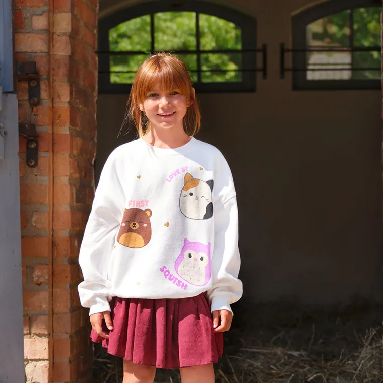 Cool Club, Bluza dziewczęca, biała, Squishmallows