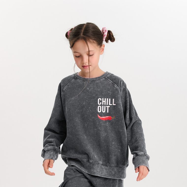 Cool Club, Bluza dziewczęca, grafitowa