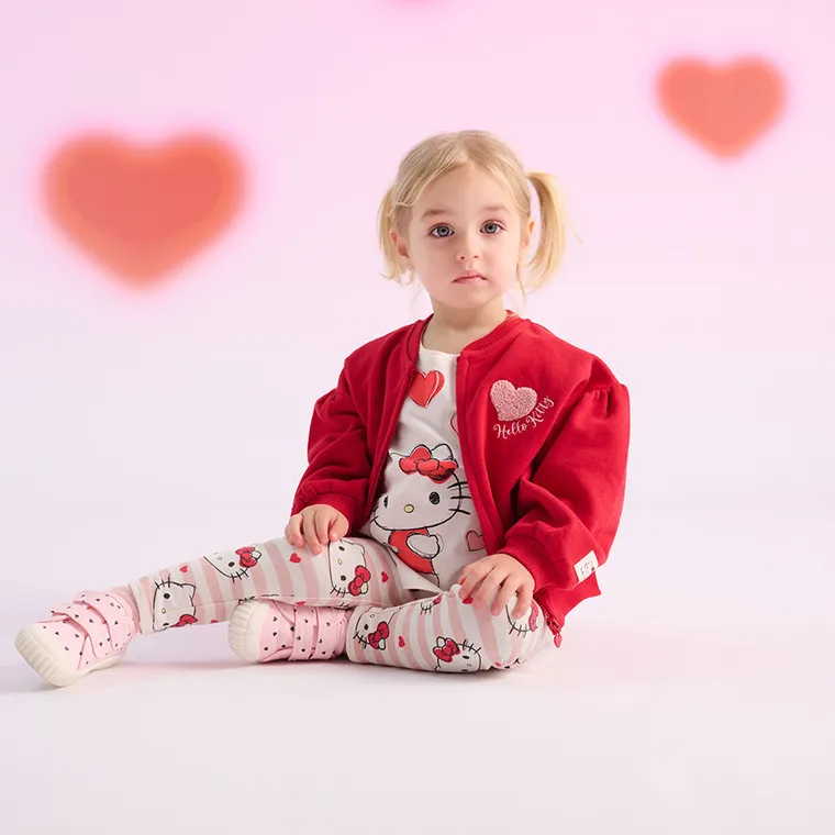 Cool Club, Bluza dziewczęca, rozpinana, czerwona, Hello Kitty