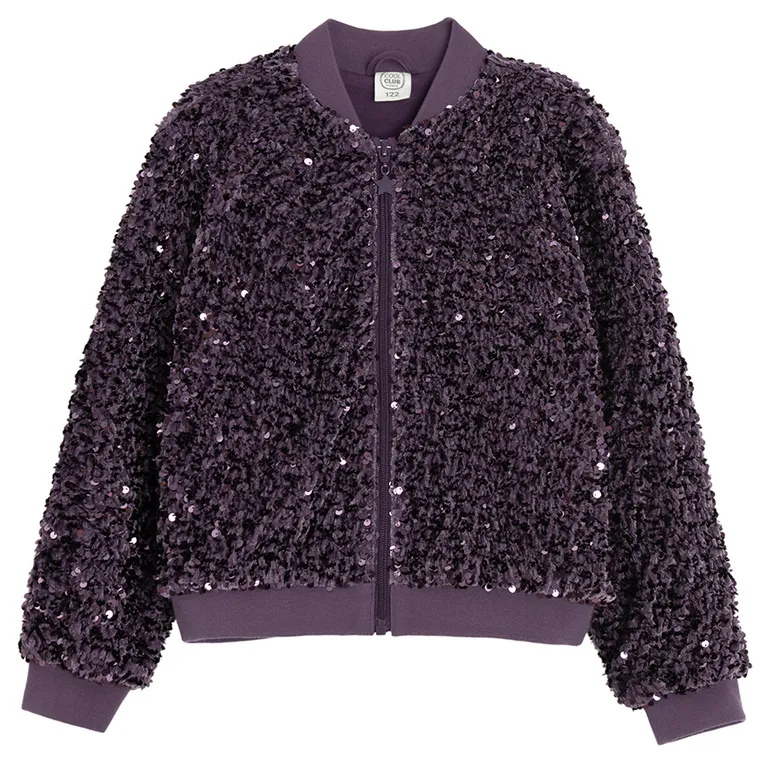 Cool Club, Bluza dziewczęca, rozpinana, fioletowa