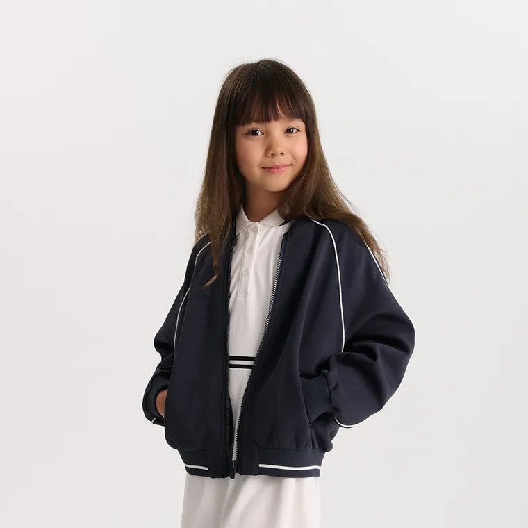 Cool Club, Bluza dziewczęca, rozpinana, granatowa