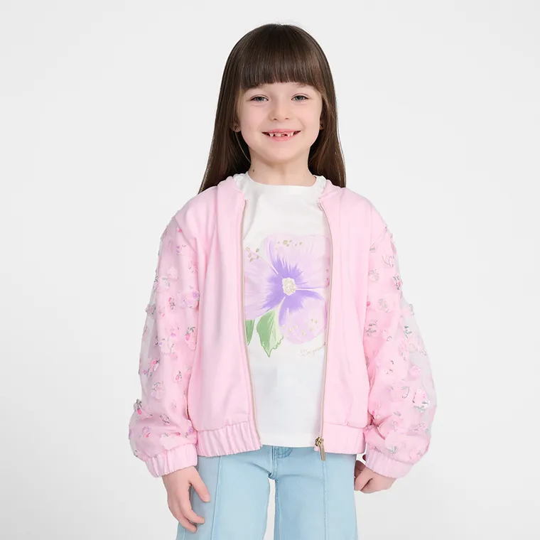 Cool Club, Bluza dziewczęca, rozpinana, różowa