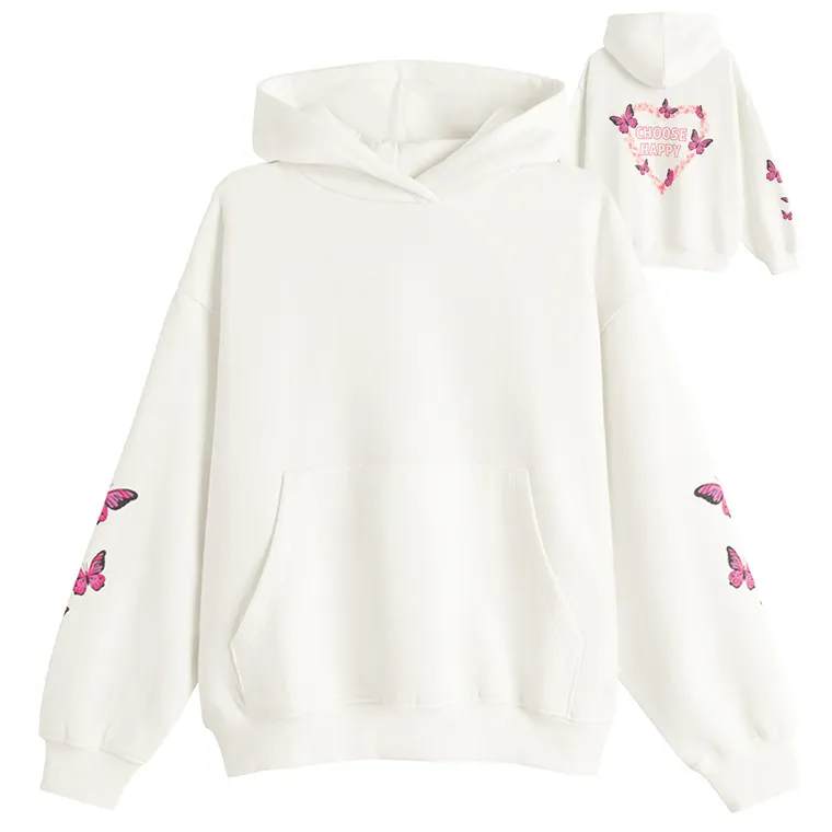 Cool Club, Bluza dziewczęca z kapturem, ocieplana, biała