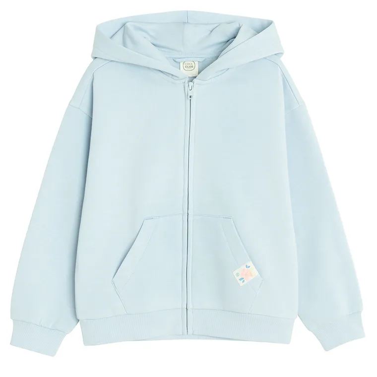 Cool Club, Bluza dziewczęca z kapturem, rozpinana, niebieska
