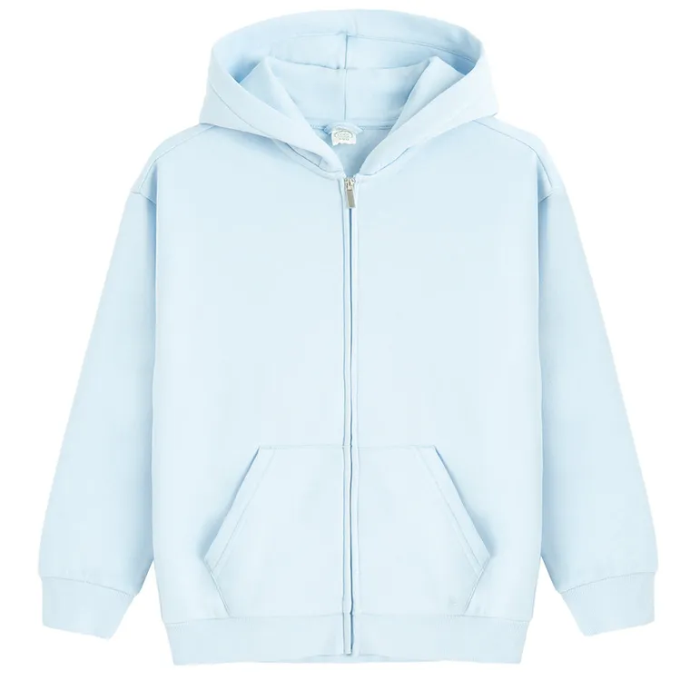 Cool Club, Bluza dziewczęca z kapturem, rozpinana, ocieplana, niebieska
