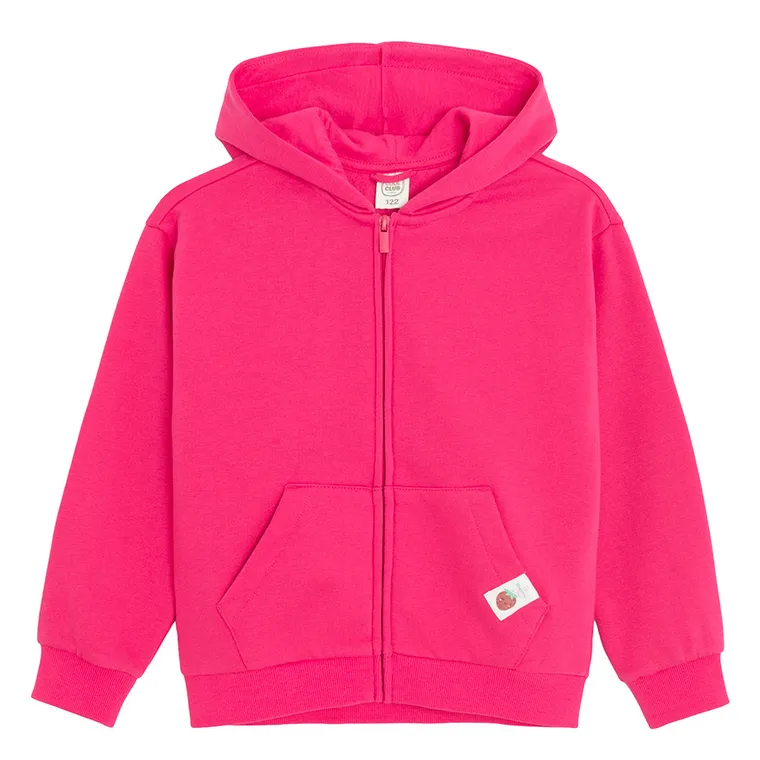 Cool Club, Bluza dziewczęca z kapturem, rozpinana, różowa