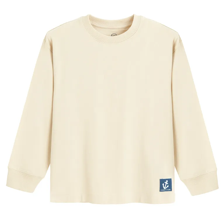 Cool Club, Bluzka chłopięca z długim rękawem, beżowa