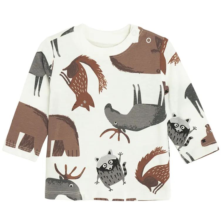 Cool Club, Bluzka chłopięca z długim rękawem, biała