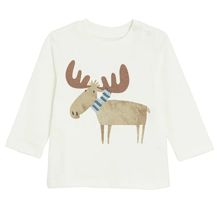 Cool Club, Bluzka chłopięca z długim rękawem, biała