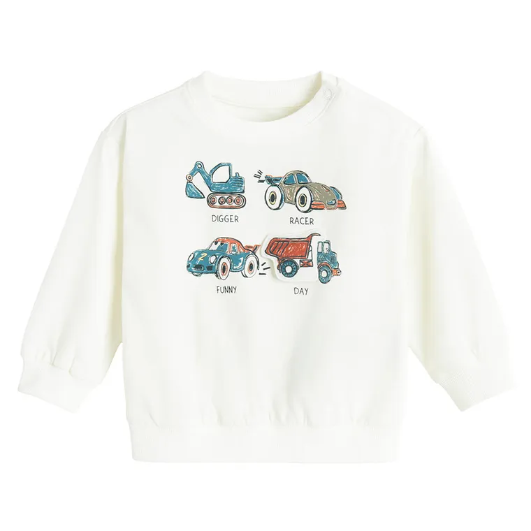 Cool Club, Bluzka chłopięca z długim rękawem, biała