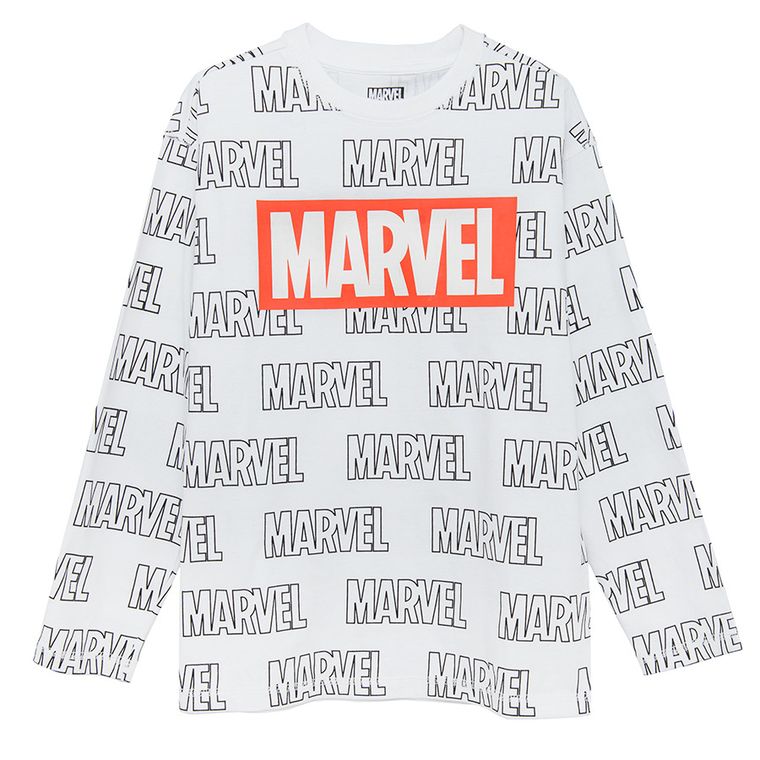 Cool Club, Bluzka chłopięca z długim rękawem, biała, Marvel Super Heroes