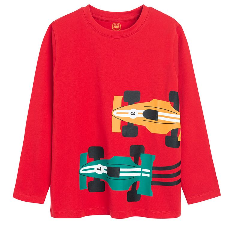 Cool Club, Bluzka chłopięca z długim rękawem, czerwona